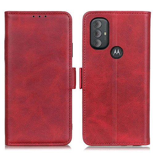 Leather Case Stands Flip Cover Holder M15L for Motorola Moto G Play (2023) Red