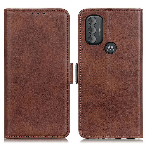 Leather Case Stands Flip Cover Holder M15L for Motorola Moto G Play Gen 2 Brown