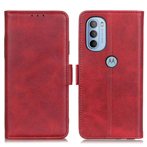 Leather Case Stands Flip Cover Holder M15L for Motorola Moto G41 Red