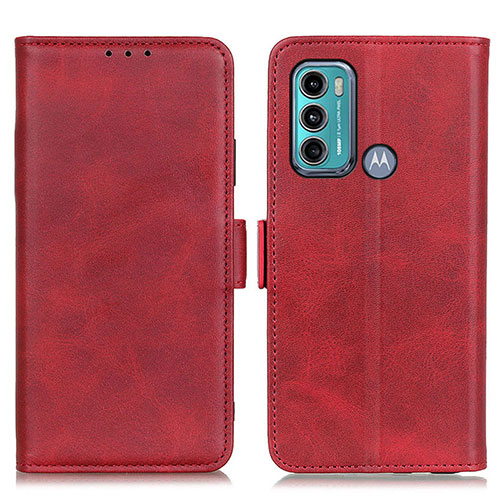 Leather Case Stands Flip Cover Holder M15L for Motorola Moto G60 Red