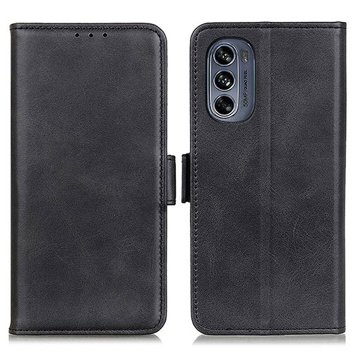 Leather Case Stands Flip Cover Holder M15L for Motorola Moto G62 5G Black