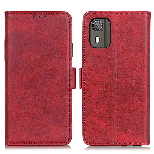 Leather Case Stands Flip Cover Holder M15L for Nokia C02 Red