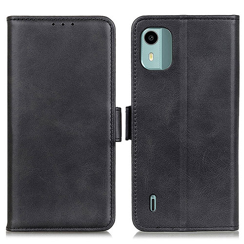 Leather Case Stands Flip Cover Holder M15L for Nokia C12 Pro Black