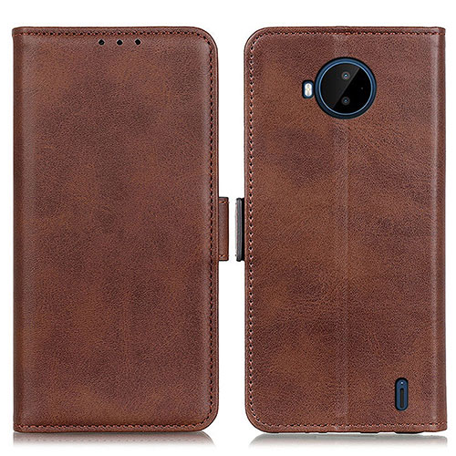 Leather Case Stands Flip Cover Holder M15L for Nokia C20 Plus Brown