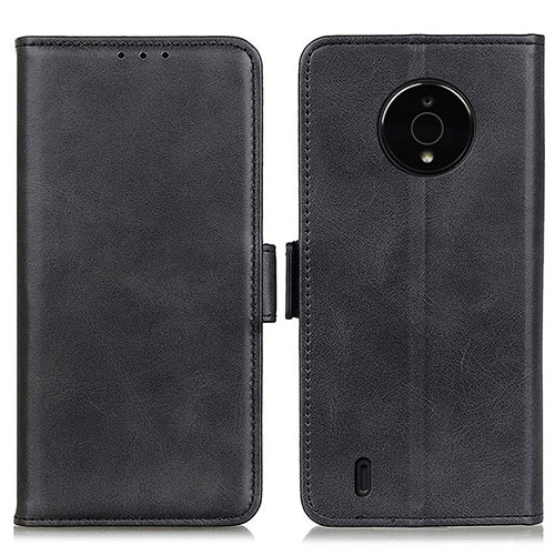 Leather Case Stands Flip Cover Holder M15L for Nokia C200 Black