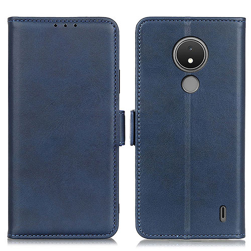 Leather Case Stands Flip Cover Holder M15L for Nokia C21 Blue