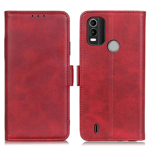 Leather Case Stands Flip Cover Holder M15L for Nokia C21 Plus Red