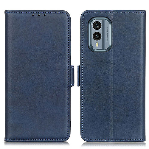 Leather Case Stands Flip Cover Holder M15L for Nokia X30 5G Blue