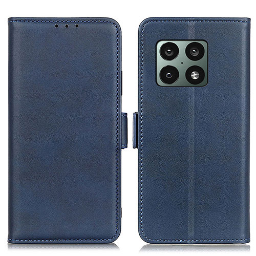 Leather Case Stands Flip Cover Holder M15L for OnePlus 10 Pro 5G Blue