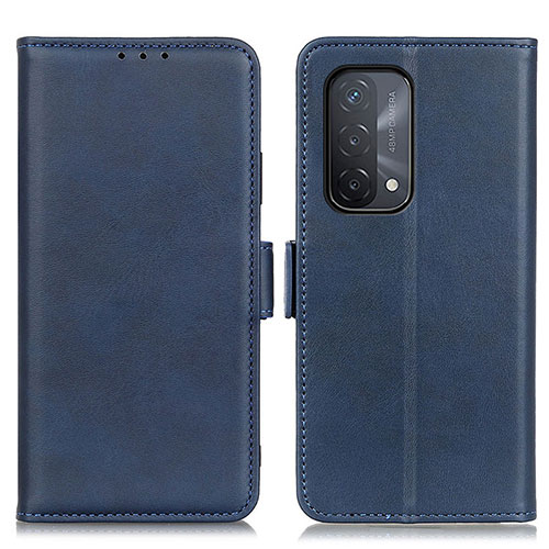 Leather Case Stands Flip Cover Holder M15L for OnePlus Nord N200 5G Blue