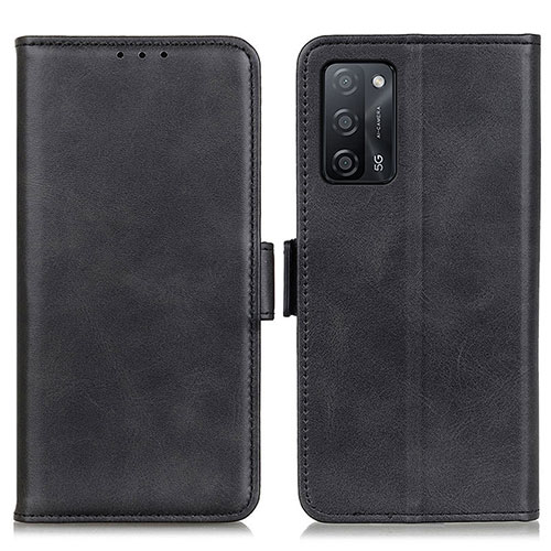 Leather Case Stands Flip Cover Holder M15L for Oppo A53s 5G Black