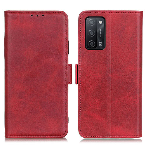 Leather Case Stands Flip Cover Holder M15L for Oppo A53s 5G Red