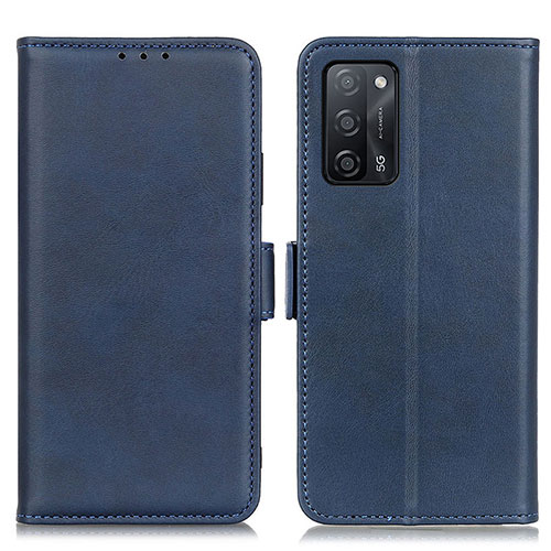 Leather Case Stands Flip Cover Holder M15L for Oppo A55 5G Blue