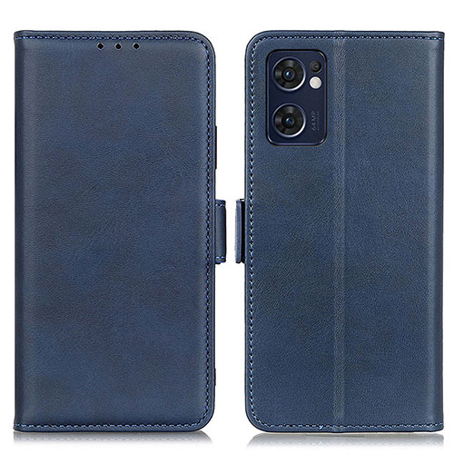 Leather Case Stands Flip Cover Holder M15L for Oppo Find X5 Lite 5G Blue