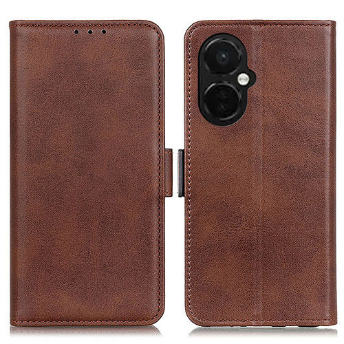 Leather Case Stands Flip Cover Holder M15L for Oppo K11x 5G Brown