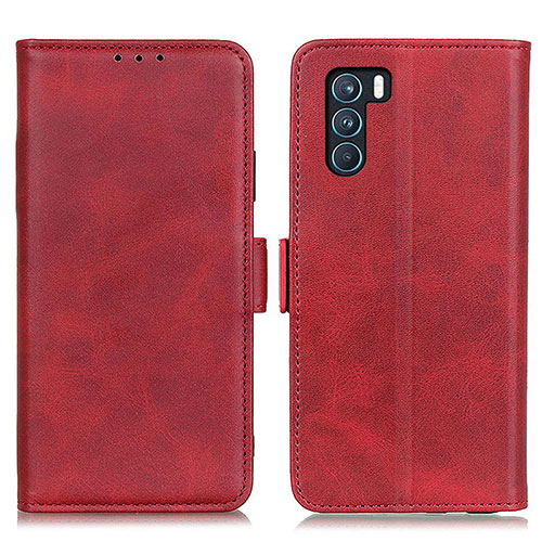 Leather Case Stands Flip Cover Holder M15L for Oppo K9 Pro 5G Red