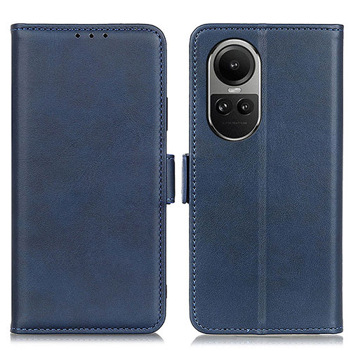 Leather Case Stands Flip Cover Holder M15L for Oppo Reno10 5G Blue