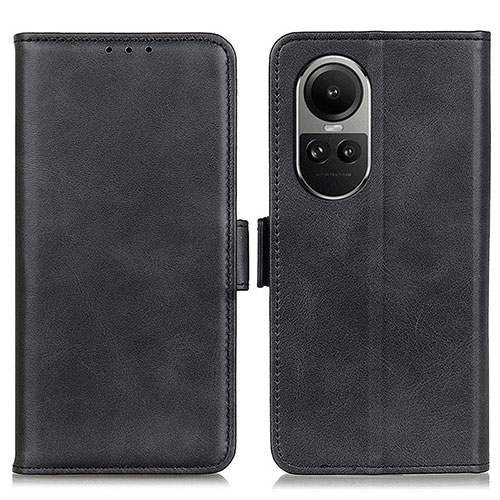 Leather Case Stands Flip Cover Holder M15L for Oppo Reno10 Pro 5G Black