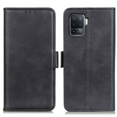 Leather Case Stands Flip Cover Holder M15L for Oppo Reno5 Lite Black