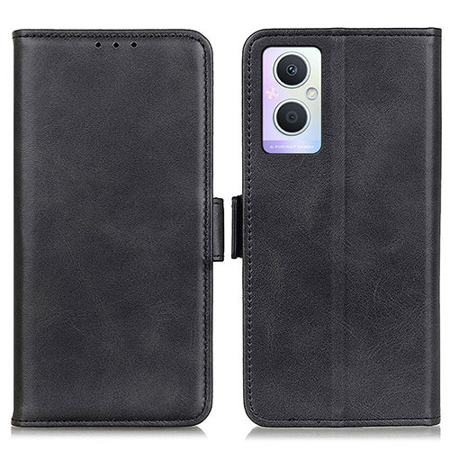 Leather Case Stands Flip Cover Holder M15L for Oppo Reno7 Z 5G Black