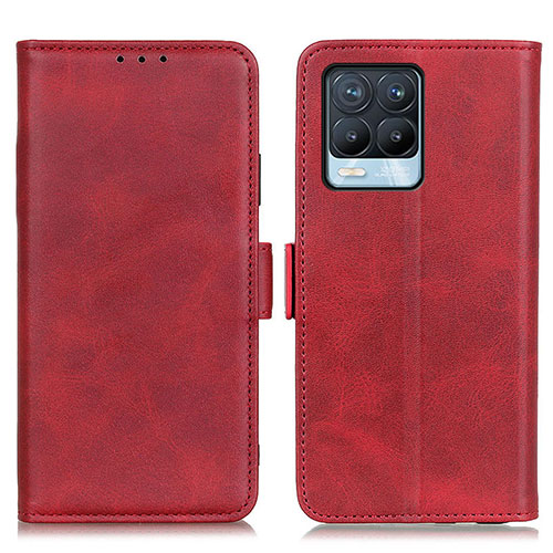 Leather Case Stands Flip Cover Holder M15L for Realme 8 Pro Red