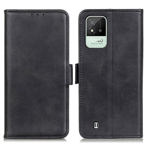 Leather Case Stands Flip Cover Holder M15L for Realme C11 (2021) Black