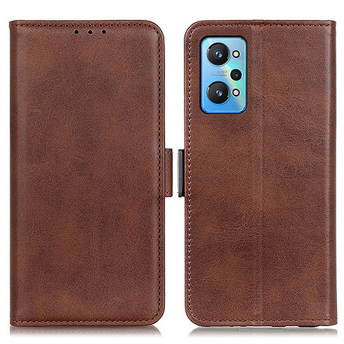 Leather Case Stands Flip Cover Holder M15L for Realme GT2 5G Brown