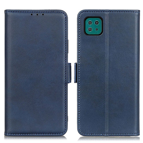 Leather Case Stands Flip Cover Holder M15L for Samsung Galaxy A22 5G Blue