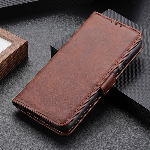 Leather Case Stands Flip Cover Holder M15L for Samsung Galaxy A32 5G Brown