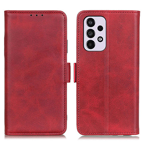 Leather Case Stands Flip Cover Holder M15L for Samsung Galaxy A33 5G Red