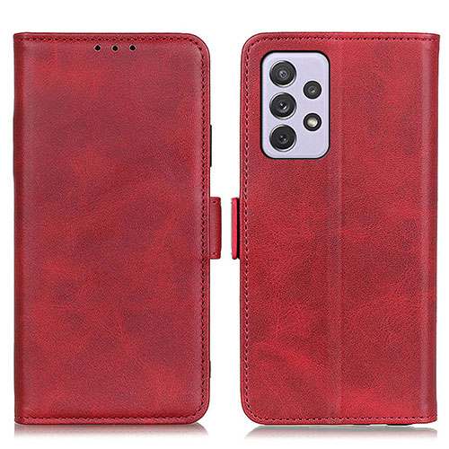 Leather Case Stands Flip Cover Holder M15L for Samsung Galaxy A73 5G Red