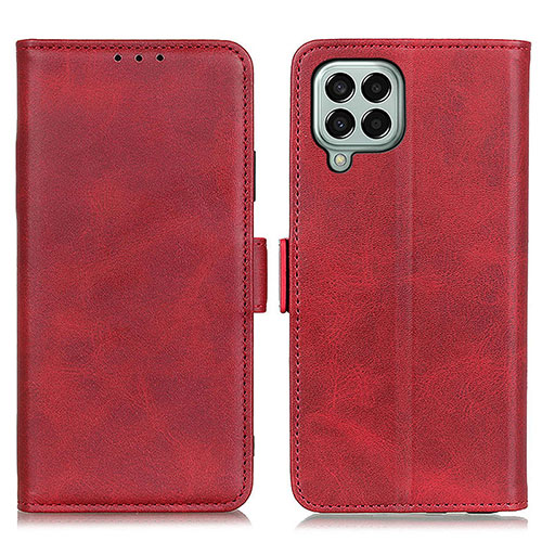 Leather Case Stands Flip Cover Holder M15L for Samsung Galaxy M33 5G Red