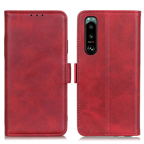Leather Case Stands Flip Cover Holder M15L for Sony Xperia 5 III SO-53B Red