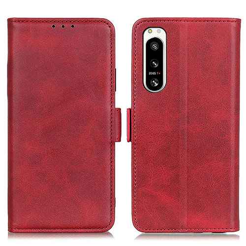 Leather Case Stands Flip Cover Holder M15L for Sony Xperia 5 IV Red