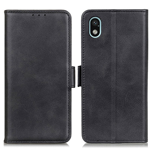 Leather Case Stands Flip Cover Holder M15L for Sony Xperia Ace III SOG08 Black
