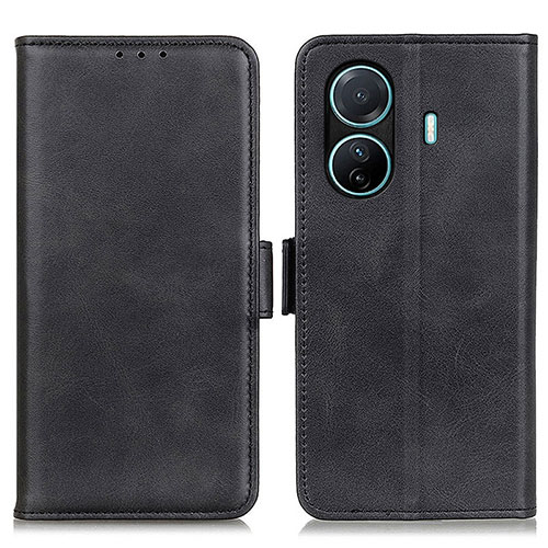 Leather Case Stands Flip Cover Holder M15L for Vivo iQOO Z6 Pro 5G Black