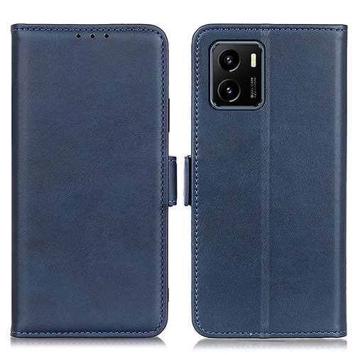 Leather Case Stands Flip Cover Holder M15L for Vivo Y15C Blue