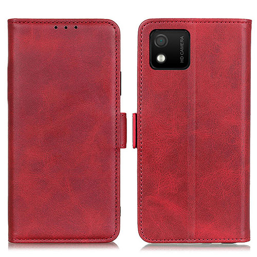 Leather Case Stands Flip Cover Holder M15L for Wiko Y52 Red