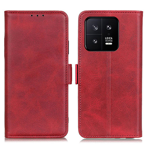 Leather Case Stands Flip Cover Holder M15L for Xiaomi Mi 13 5G Red