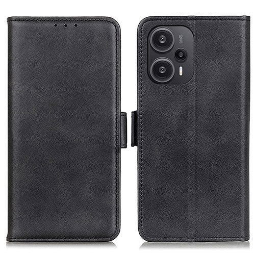 Leather Case Stands Flip Cover Holder M15L for Xiaomi Poco F5 5G Black