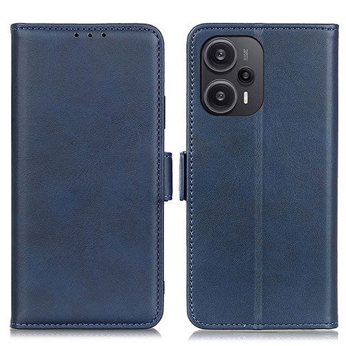 Leather Case Stands Flip Cover Holder M15L for Xiaomi Poco F5 5G Blue