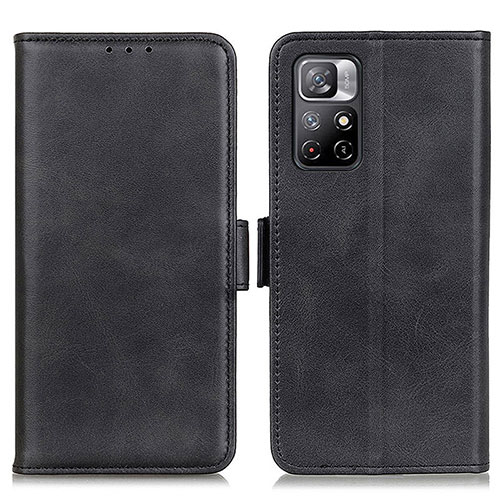 Leather Case Stands Flip Cover Holder M15L for Xiaomi Poco M4 Pro 5G Black