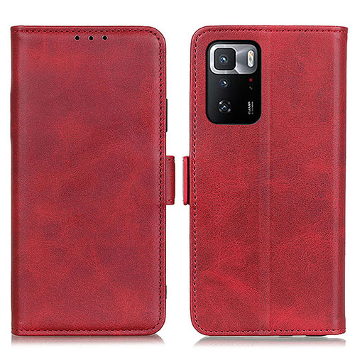 Leather Case Stands Flip Cover Holder M15L for Xiaomi Poco X3 GT 5G Red