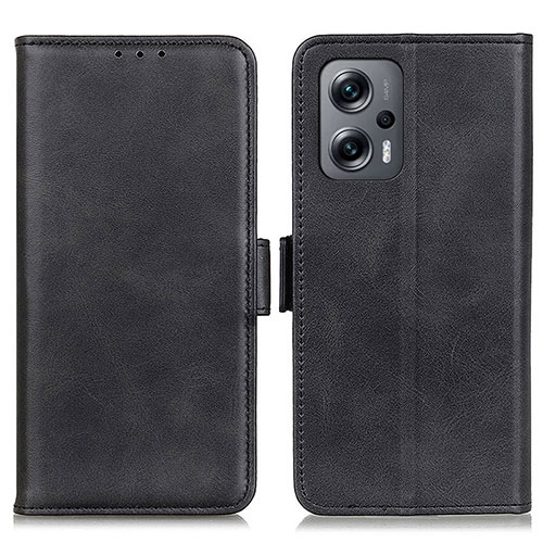 Leather Case Stands Flip Cover Holder M15L for Xiaomi Poco X4 GT 5G Black