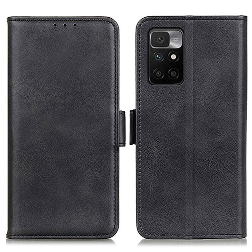 Leather Case Stands Flip Cover Holder M15L for Xiaomi Redmi 10 4G Black