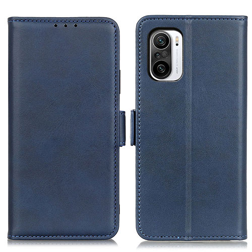 Leather Case Stands Flip Cover Holder M15L for Xiaomi Redmi K40 Pro+ Plus 5G Blue