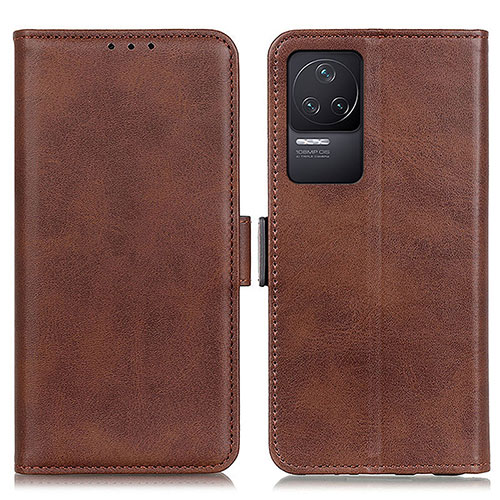 Leather Case Stands Flip Cover Holder M15L for Xiaomi Redmi K50 Pro 5G Brown