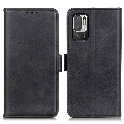 Leather Case Stands Flip Cover Holder M15L for Xiaomi Redmi Note 10 5G Black