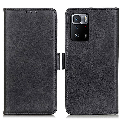 Leather Case Stands Flip Cover Holder M15L for Xiaomi Redmi Note 10 Pro 5G Black