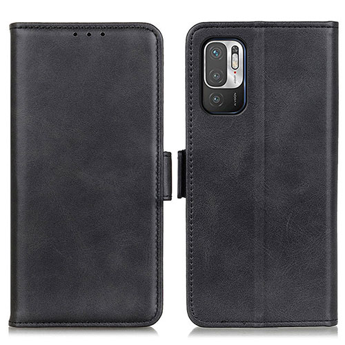 Leather Case Stands Flip Cover Holder M15L for Xiaomi Redmi Note 10T 5G Black